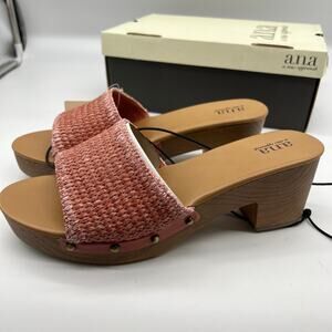 a.n.a Womens Robinson Heeled Sandals Terracotta Pink Size 9.5M